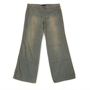 Vintage Y2K J. Crew Wide Leg Denim Jeans Women’s 14 Grunge Indie Baggy Loose
